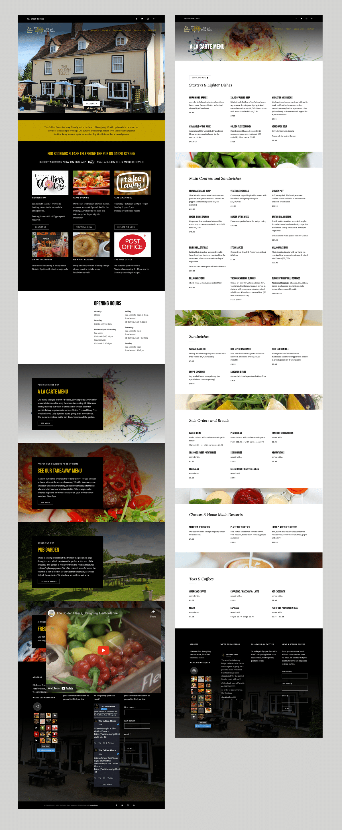 Pub and Bar Website Design